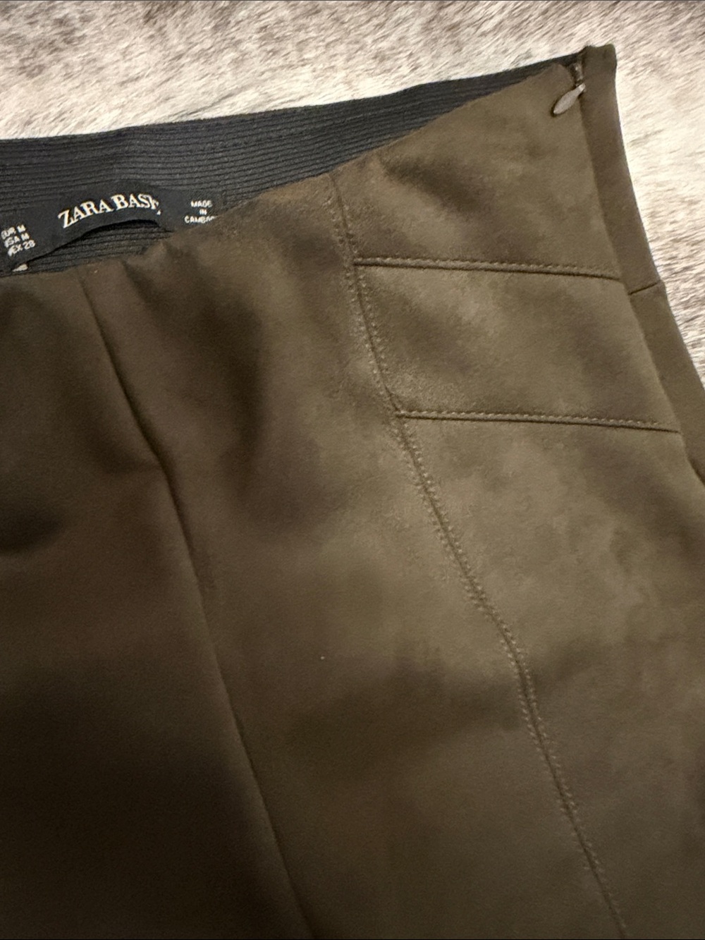 Zara Dark Olive Ponte Skinny Pants - Picture 3 of 4